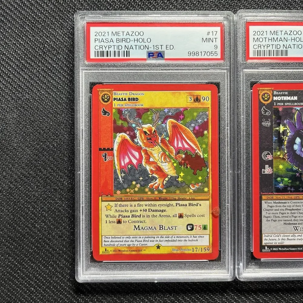 Metazoo Mothman Bigfoot Piasa Bird PSA 9 Lot Mint 1st Edition Full Holo Chase